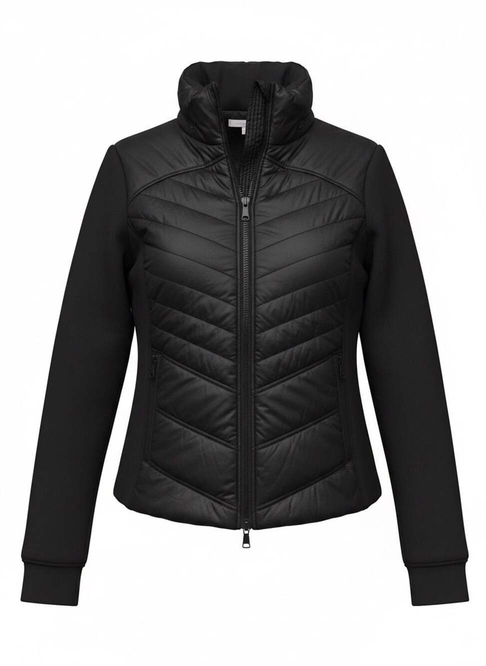 Michael Michael Kors Women's Black Quilted Hybrid Jacket Size L